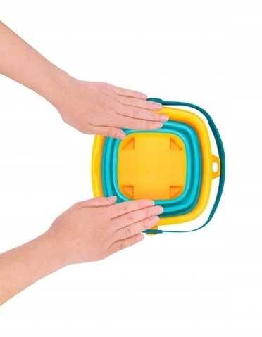 Zabawka do piasku #258 – silikonowy zestaw ze składanym wiaderkiem