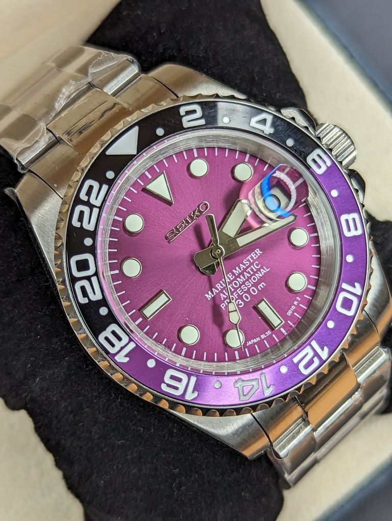Seiko unicorn vel bakłażan mod piękny fiolet