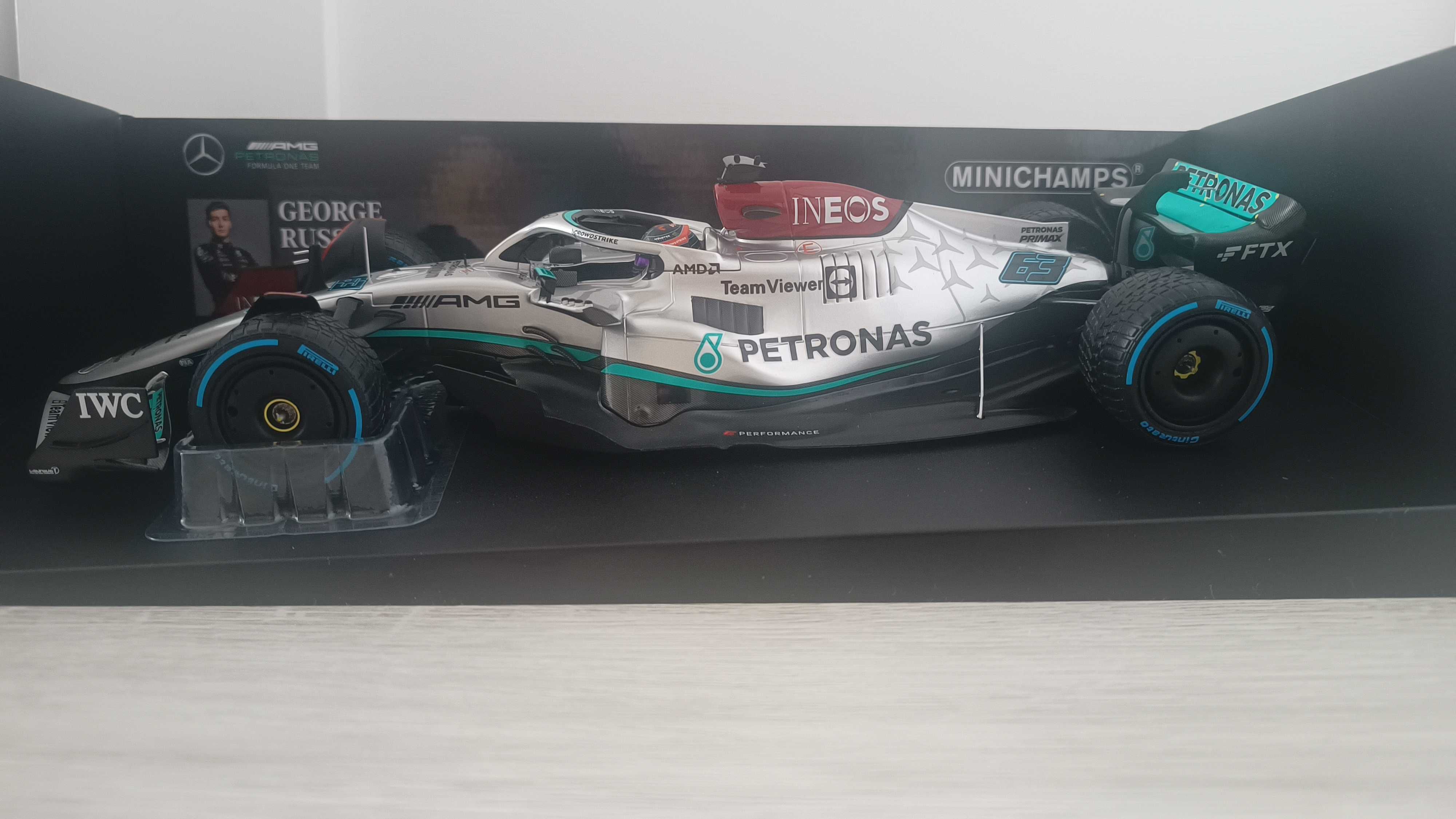 Model F1 Mercedes W13, G.Russell. GP Monaco 2022. Minichamps 1:18