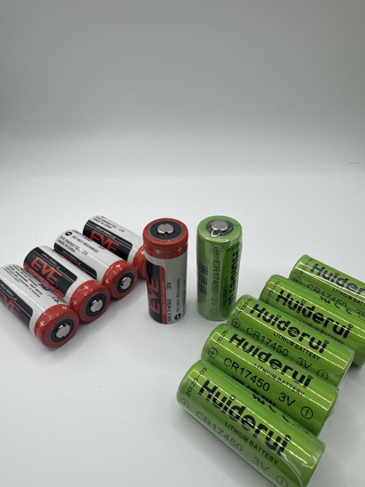 Батарейка EVE-CR17450 3V 2300mAh та Huiderui CR-17450 2500mAh