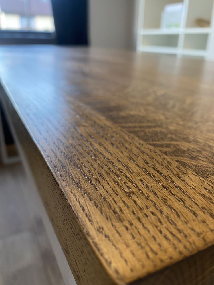 Stół Metal-Drewno Dębowe / Lite drewno/ Malowane proszkowo