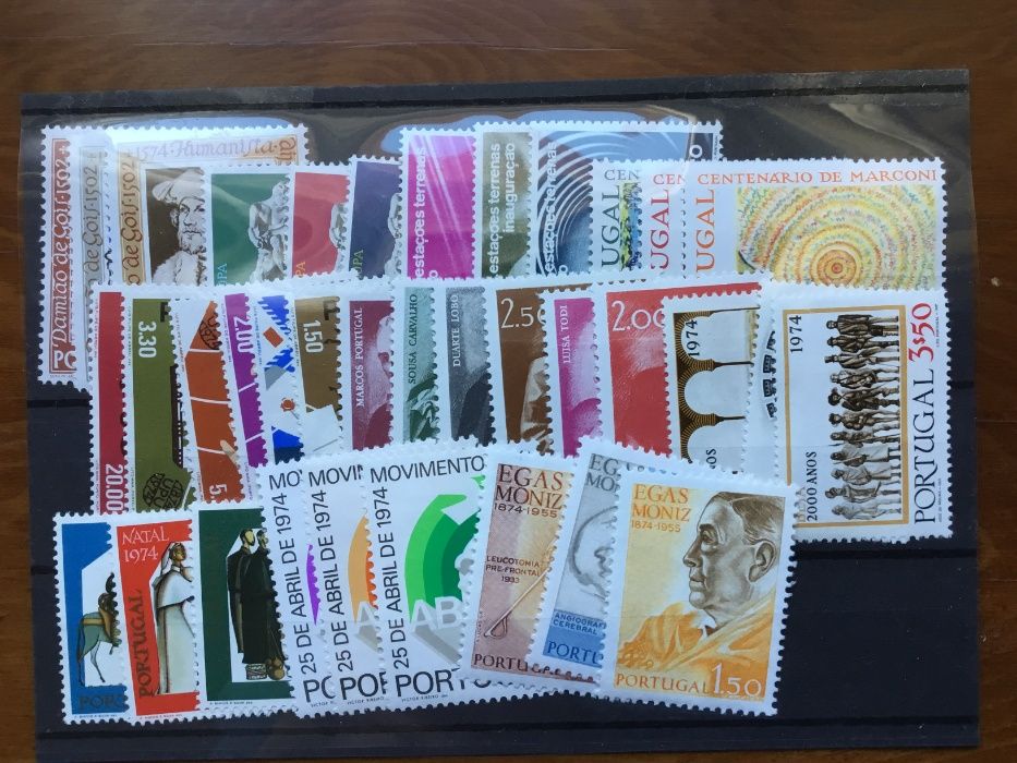 Ano completo de selos novos Portugal - 1960 a 1977