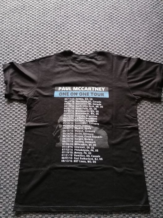 T-Shirt Paul MacCartney One on One European Tour 2016 - artigo raro