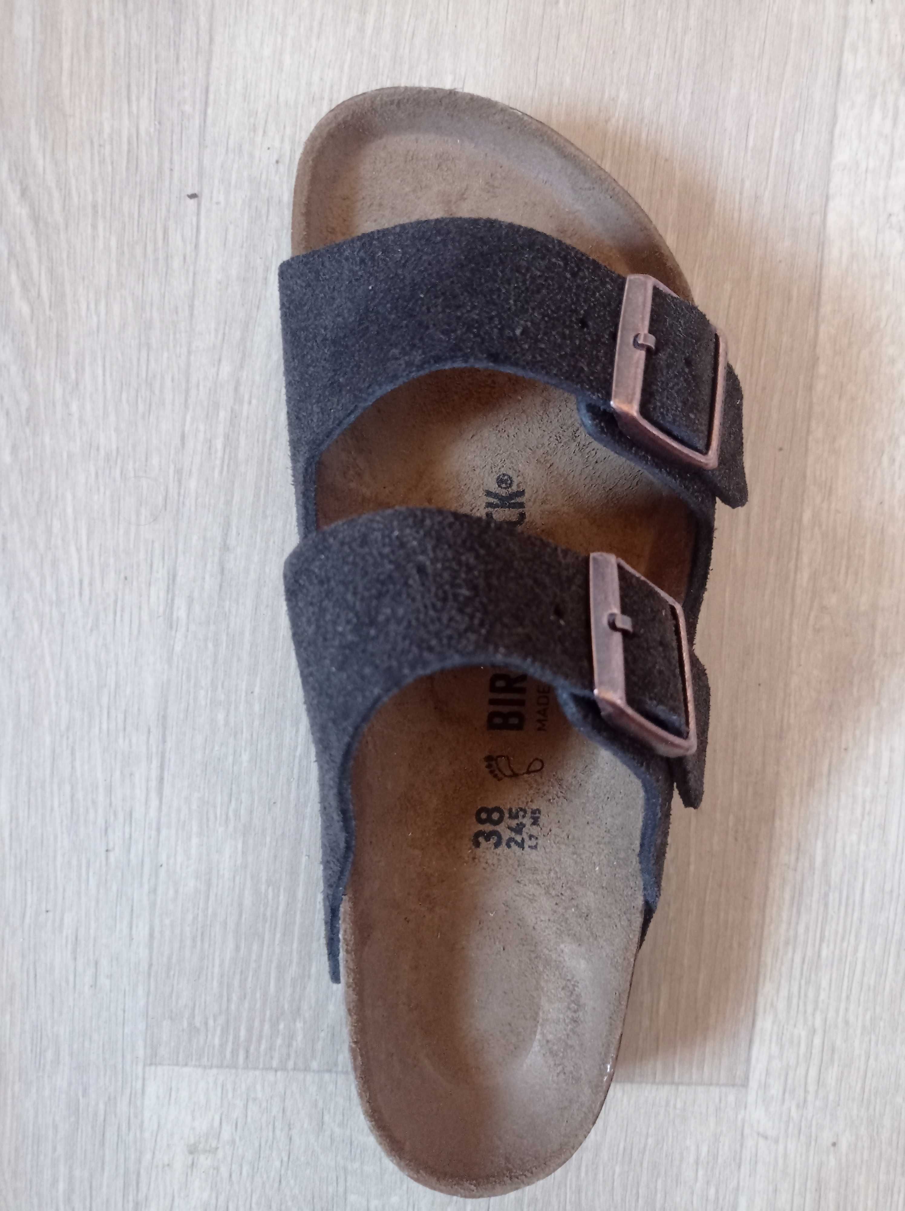 Klapki birkenstock rozmiar 38 Ciemny braz