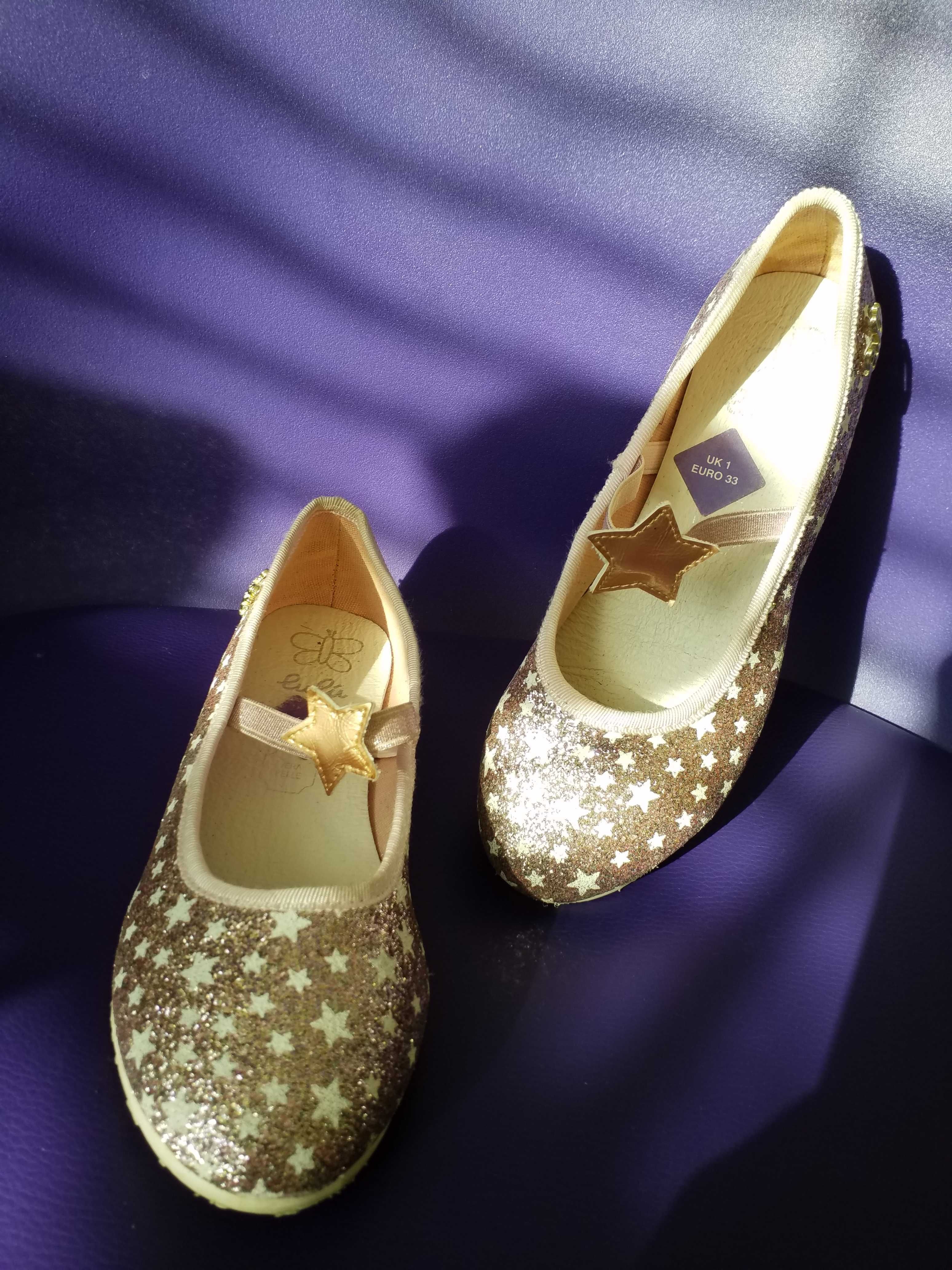 Balerinki Lulu 33 nowe brokatowe TK Max