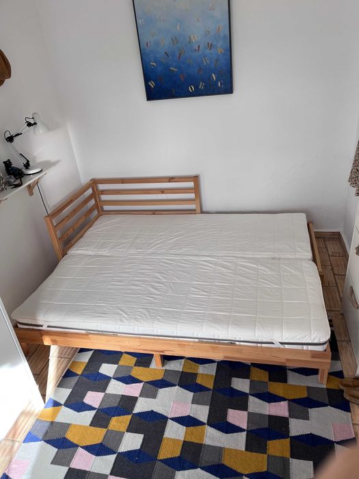 cama solteiro/casal TARVA IKEA 80/160x200, 2 colchões, 2 sobrecolchões