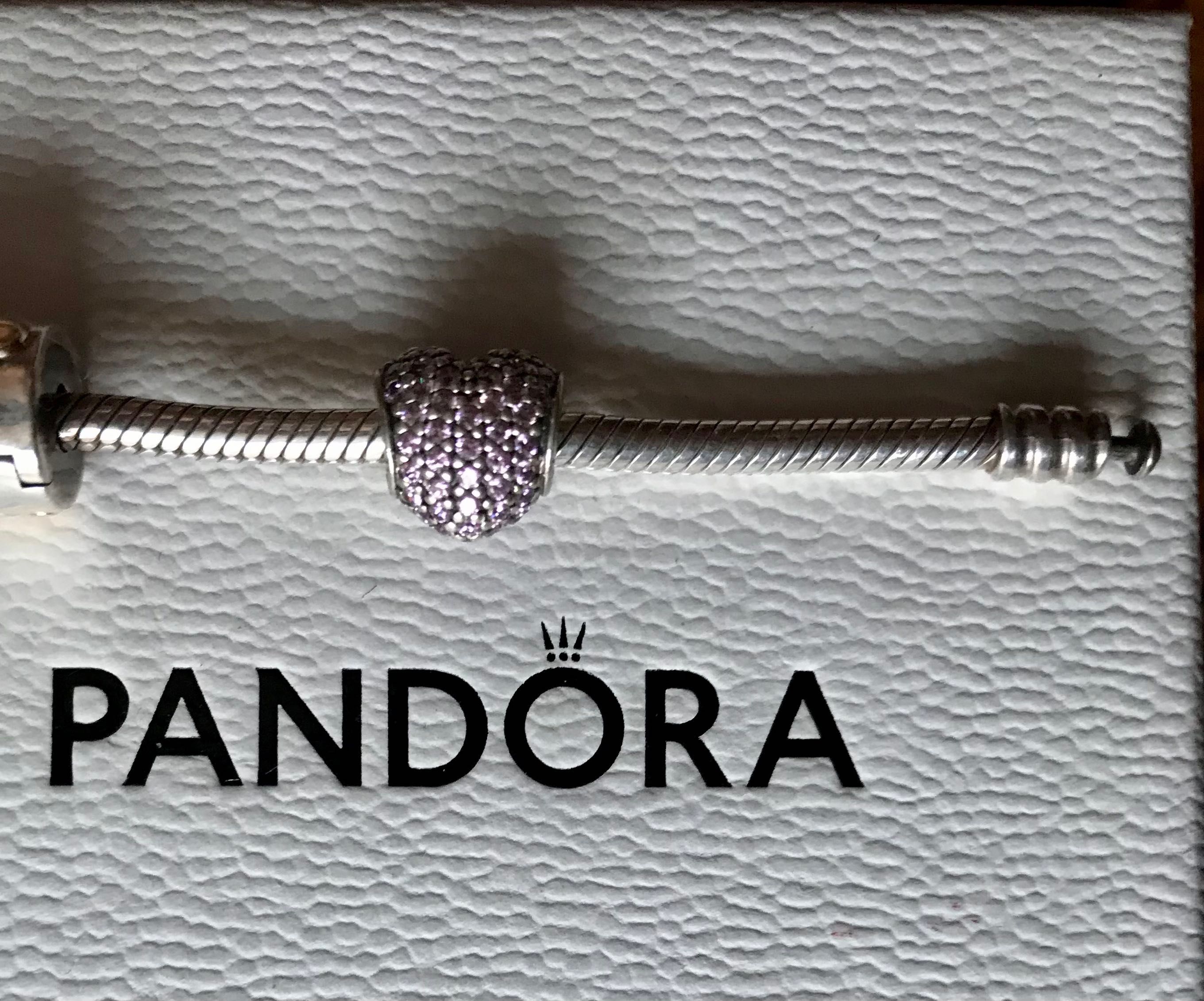 Pandora Charms Różowe serce Pave Unikat