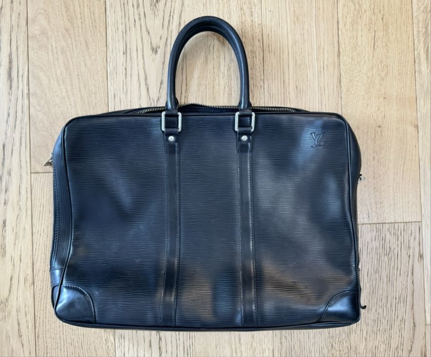 Сумка для ноутбуку шкіряна Портфель Louis Vuitton Voyage номерна