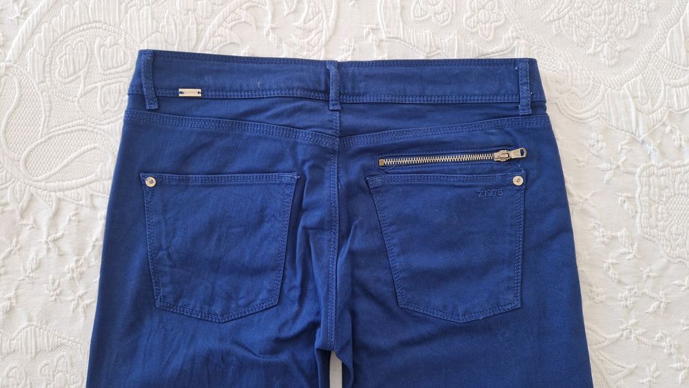 Calças azuis Zara tamanho 38 high waist
