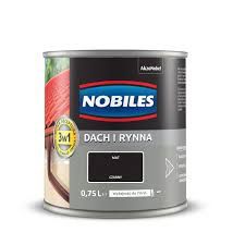 Farba Nobiles dach i rynna czarny 6 x 0,75l