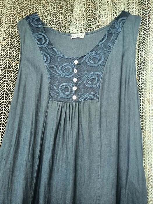 Платье льняное лен 100%  бохо оверсайз