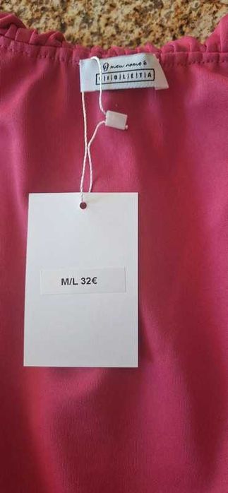 Vestido rosa/laranja