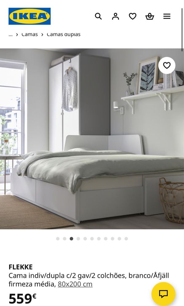 Cama induvidual/casal IKEA Flekke