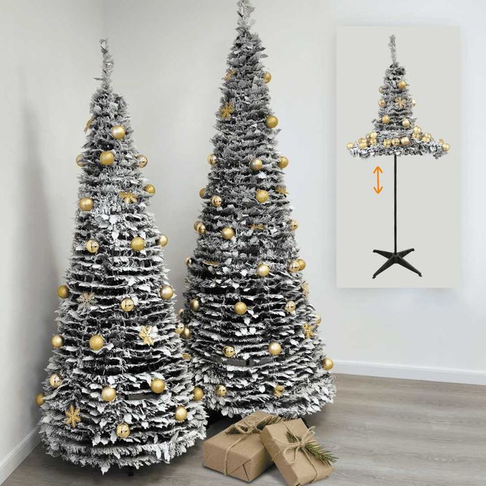 Árvore Natal Pop-Up 120cm bolas douradas