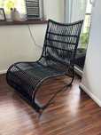 Fotel LOUNGE RATTAN czarny - Hübsch