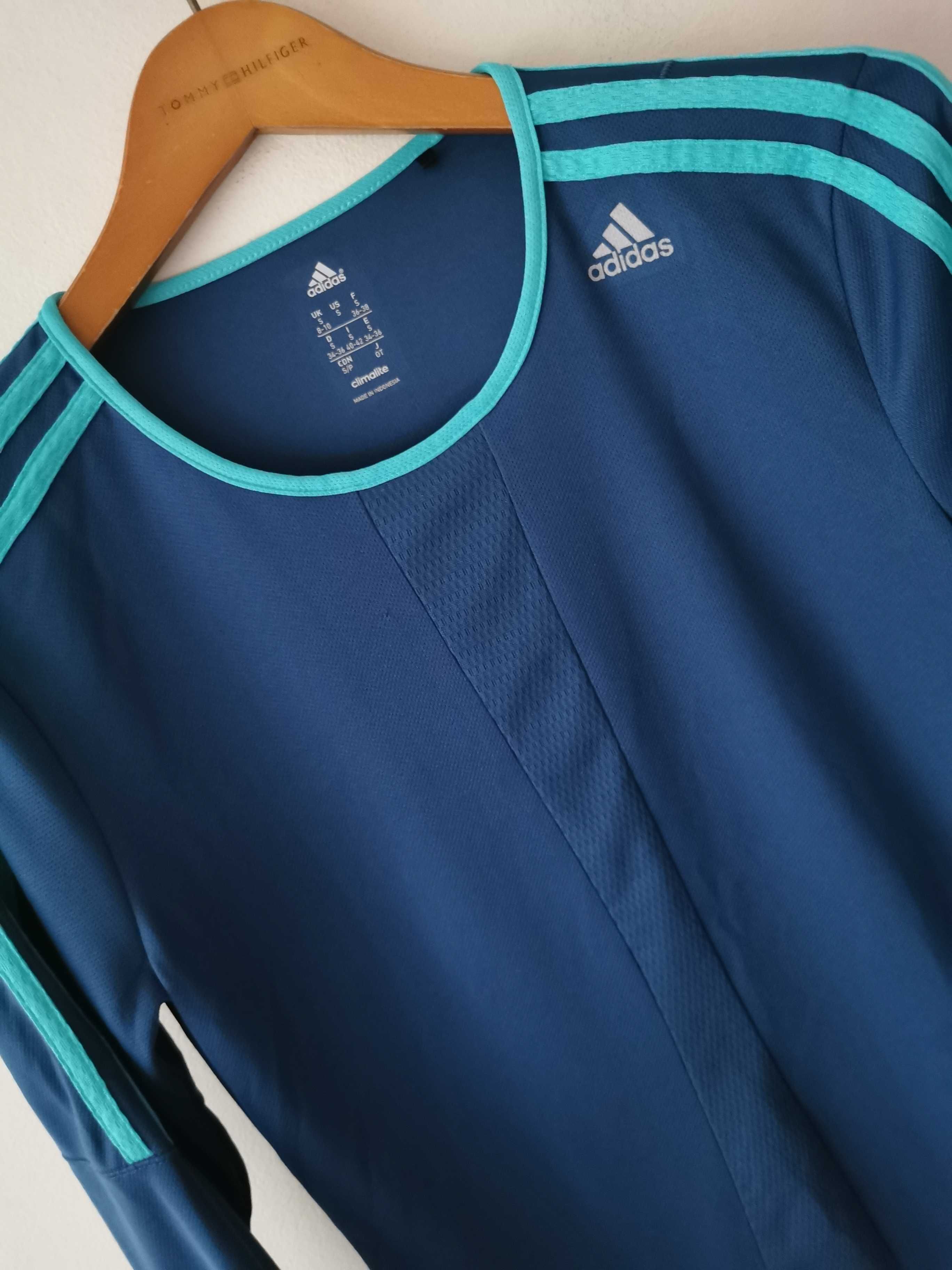 Adidas koszulka długi rękaw bluza sportowa damska IDEAŁ ORYGINAŁ S/M