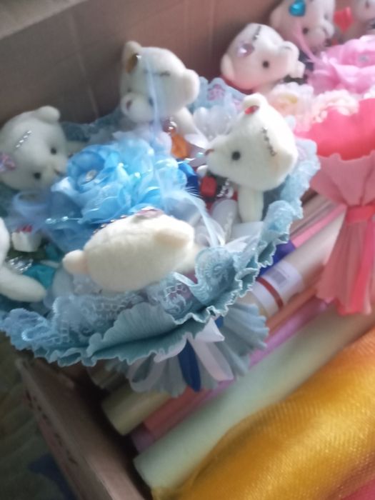 Продам весільні букети дублери та подарочні букети з мьяких ігращок