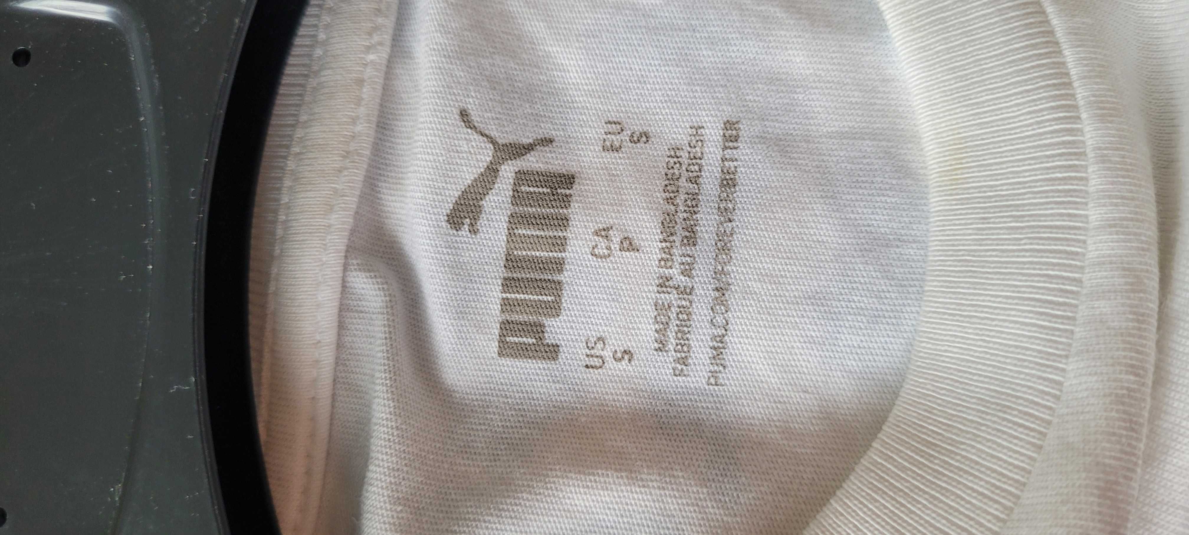 Biały męski T-shirt nadruk bawełna Puma,roz S