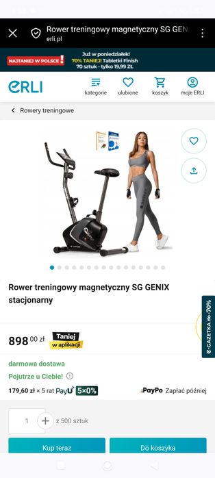 Rowerek treningowy Genix sapphire