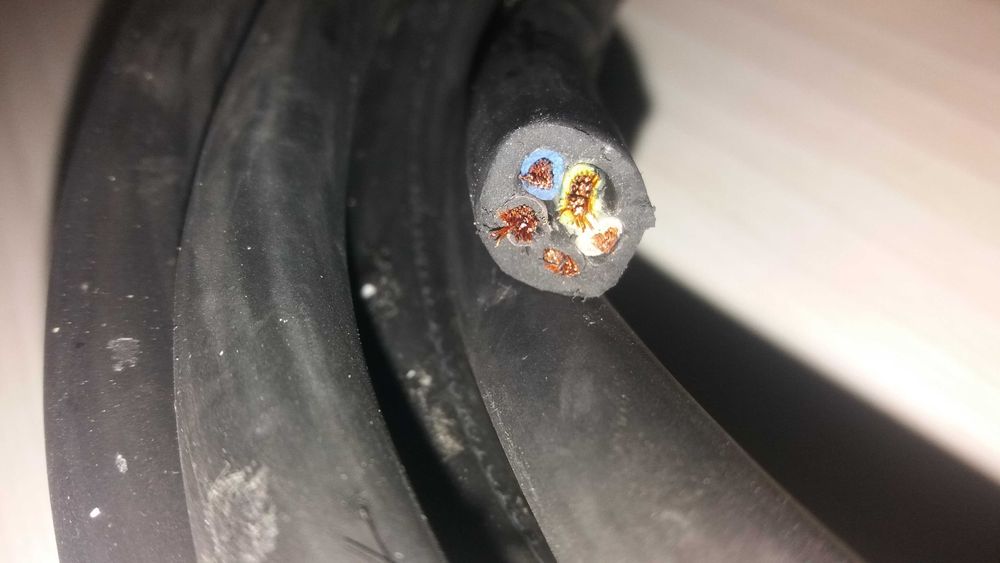 Przewód gumowy warsztatowy linka 5x4mm (4m) oraz 5x2,5mm (5m) TANIO/m