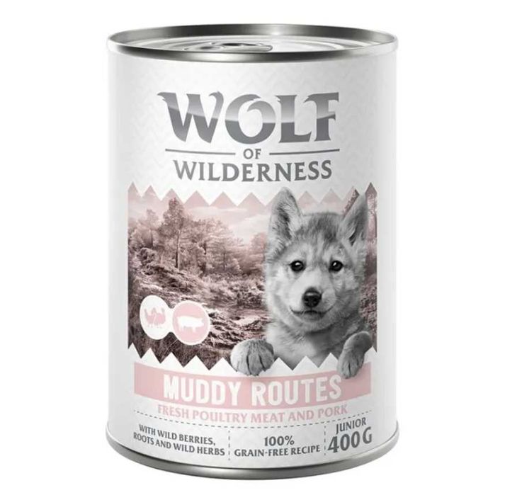 Puszka dla psa JUNIOR Wolf 40 x 400gram