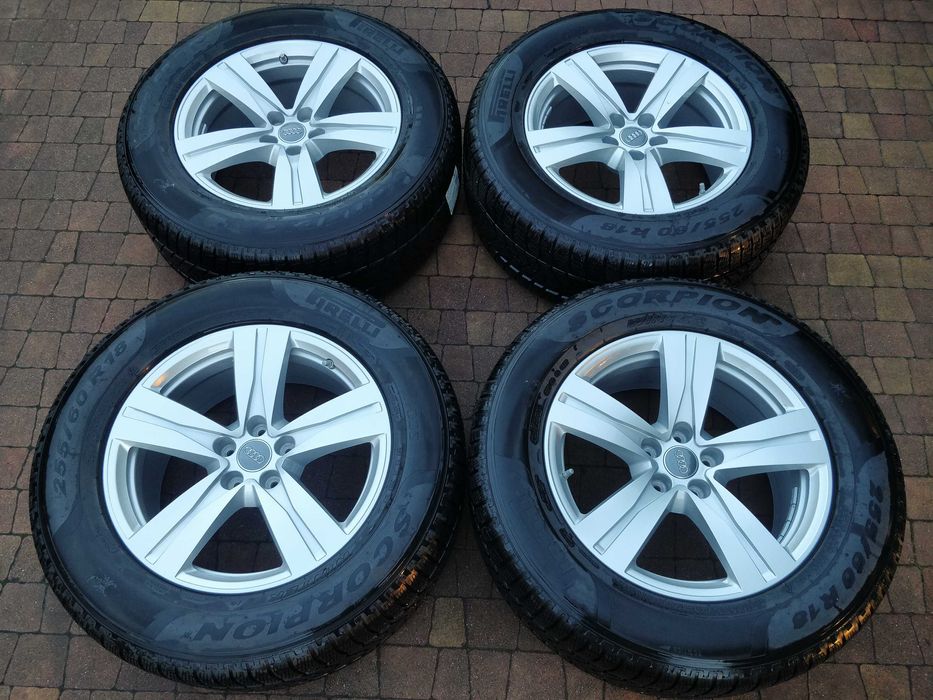 3493. Alufelgi 18" Audi Q7 A8 S8 A5 8J ET25 5x112 oryginalne jak nowe