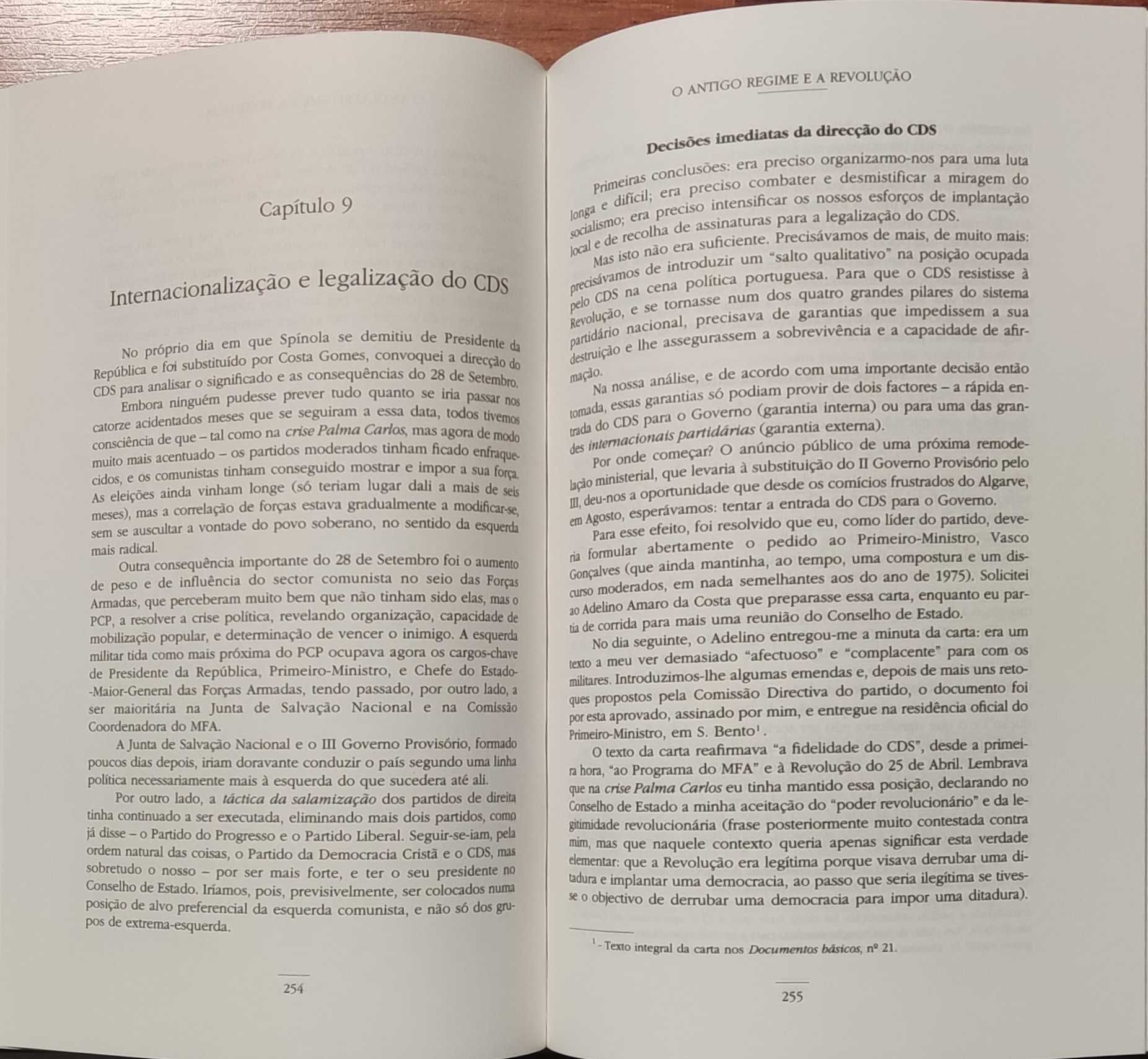 Livro "O Antigo Regime e a Revolução" de Diogo Freitas do Amaral