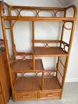 regal, biblioteczka, rattan, ratan, ratanowy, jak nowy