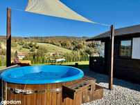 Bieszczady domek z jacuzzi 2024 widok na wzgórz