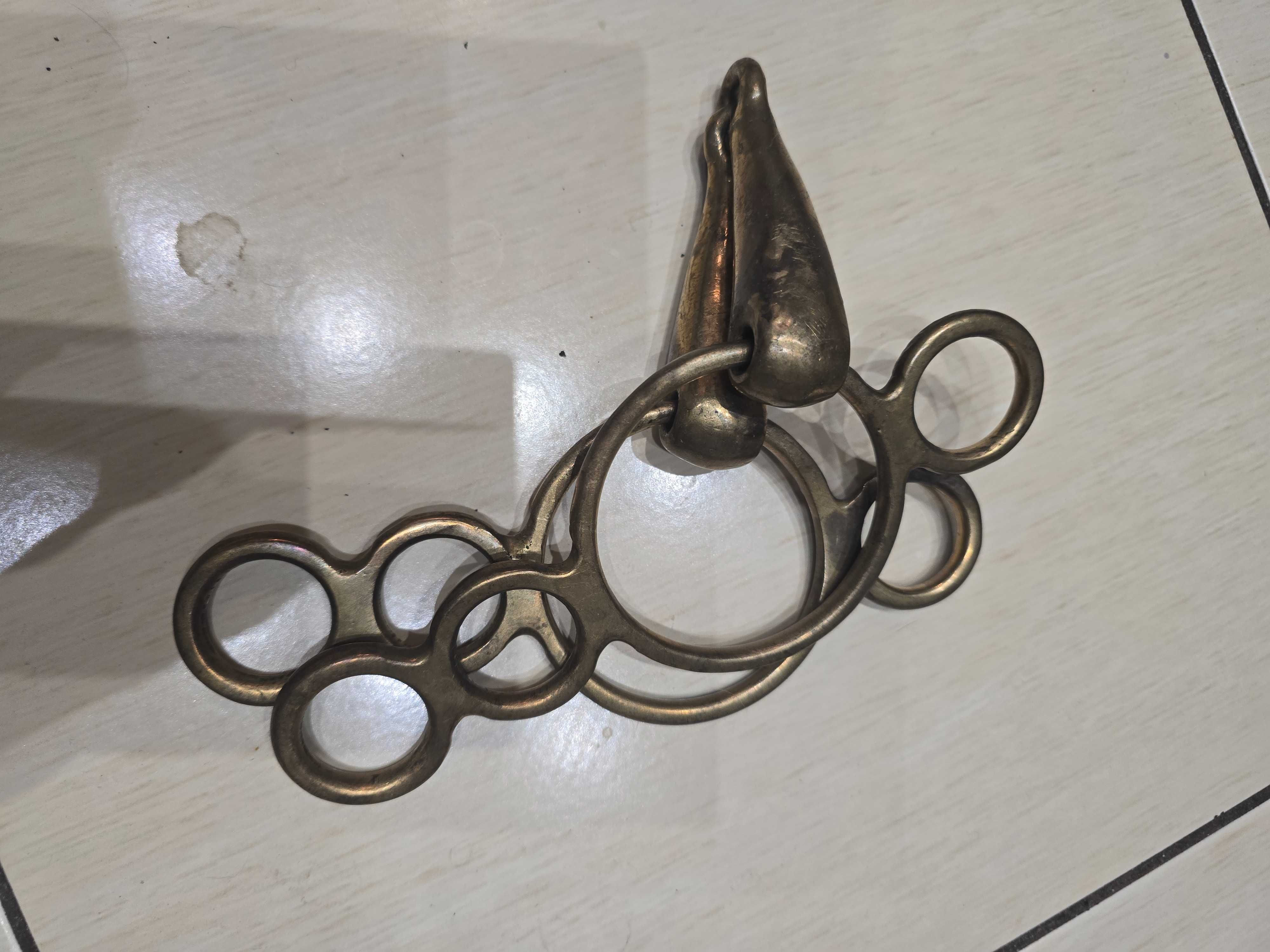 Wędzidło, wielokrążek, smaczny metal- Cyprium, złote 13.5.