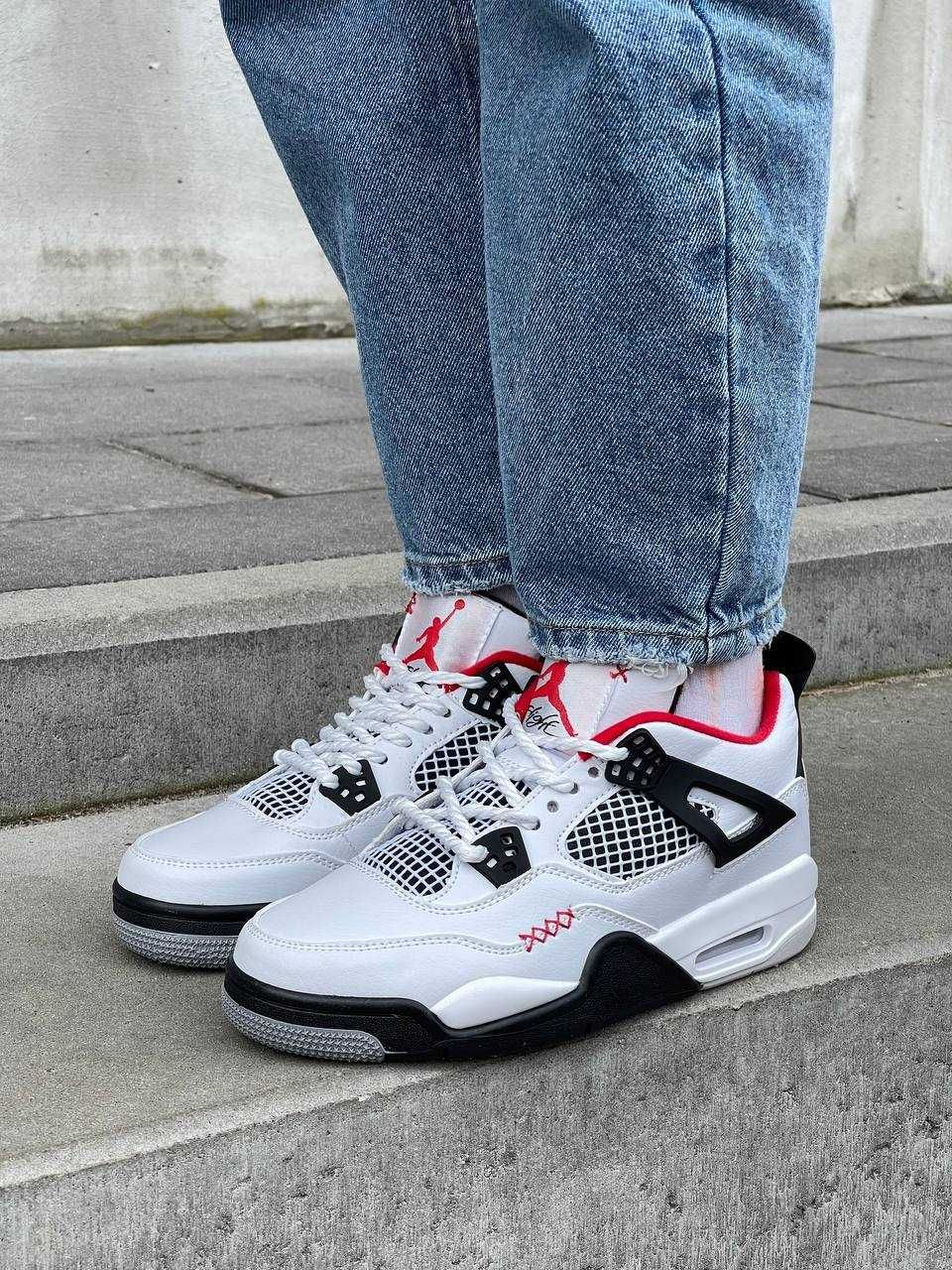 Жіночі кросівки Nike Jordan 4 Chunky Lace ‘White Black’ (36-45 р.)