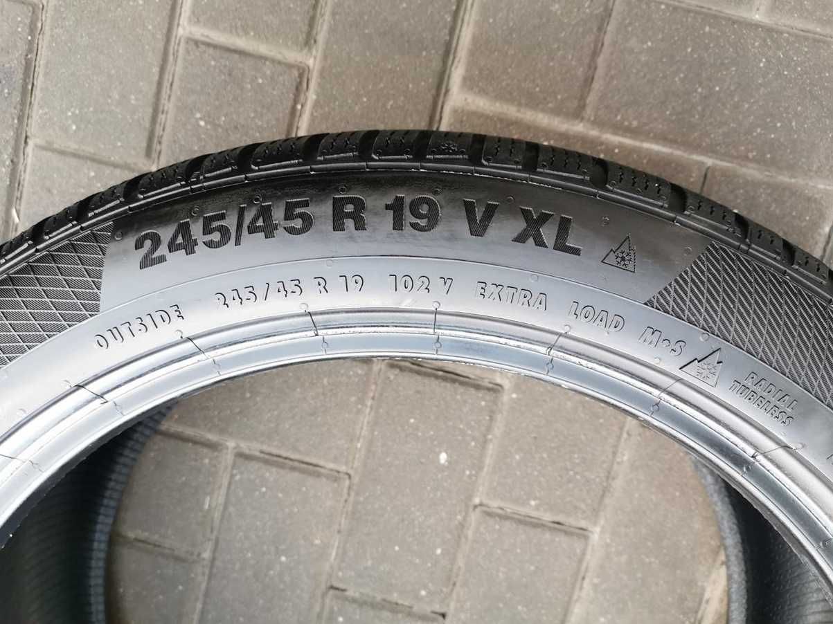 245/45 102V R19 CONTINENTAL WC TS850P AO 2022r 5mm Zimowe Opony 4szt