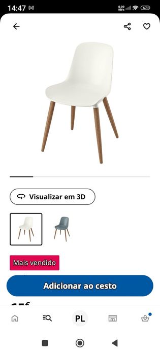 Conjunto de 4 cadeiras com 3 meses