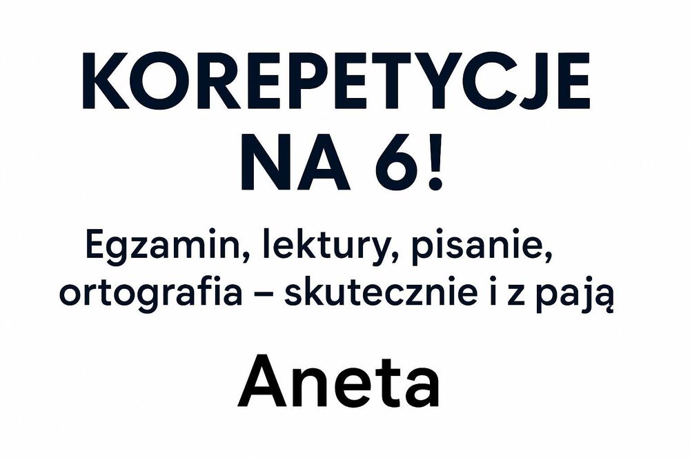 Korepetycje na 6 z języka polskiego