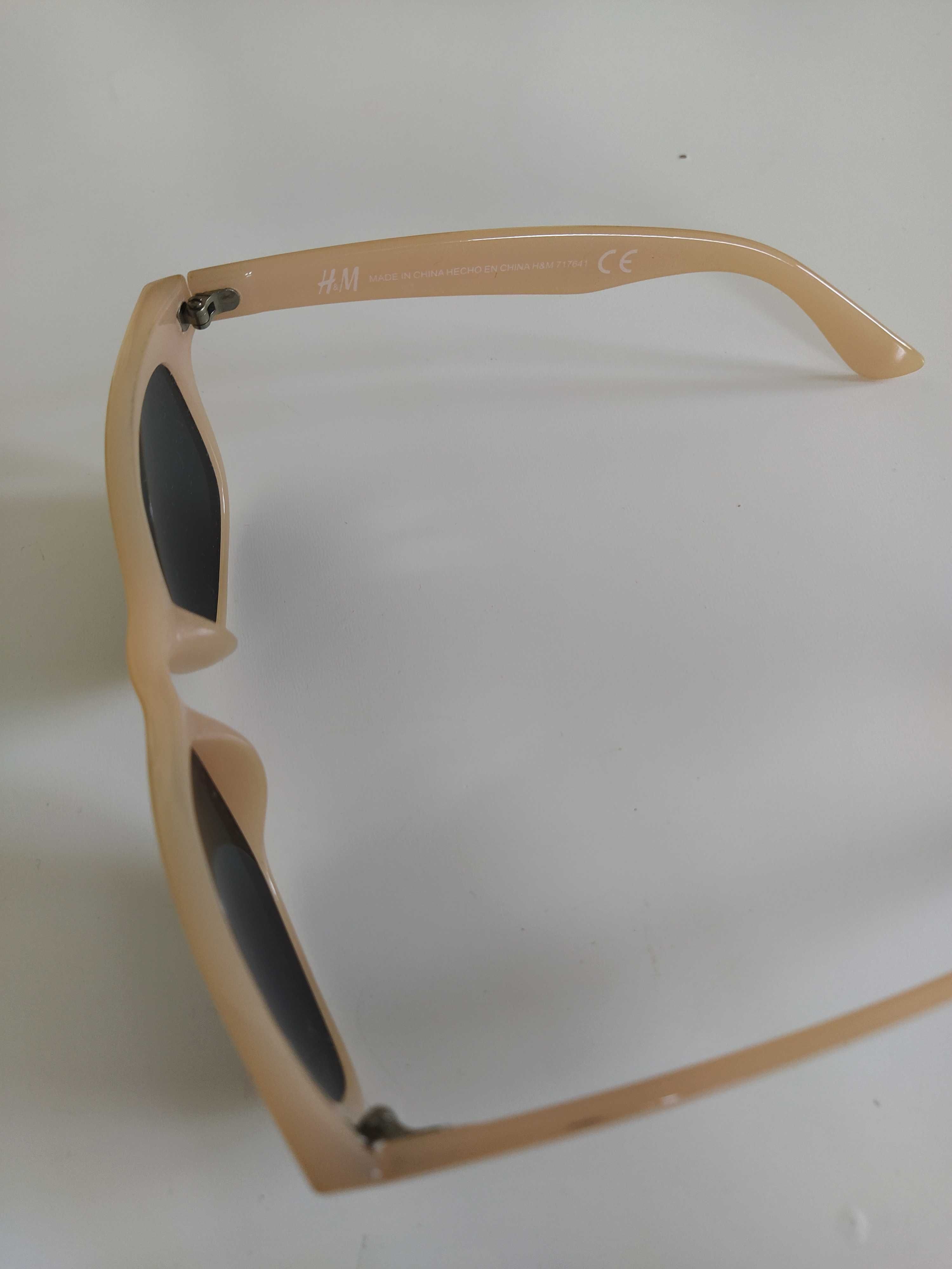 Okulary przeciwsłoneczne H&M kremowe