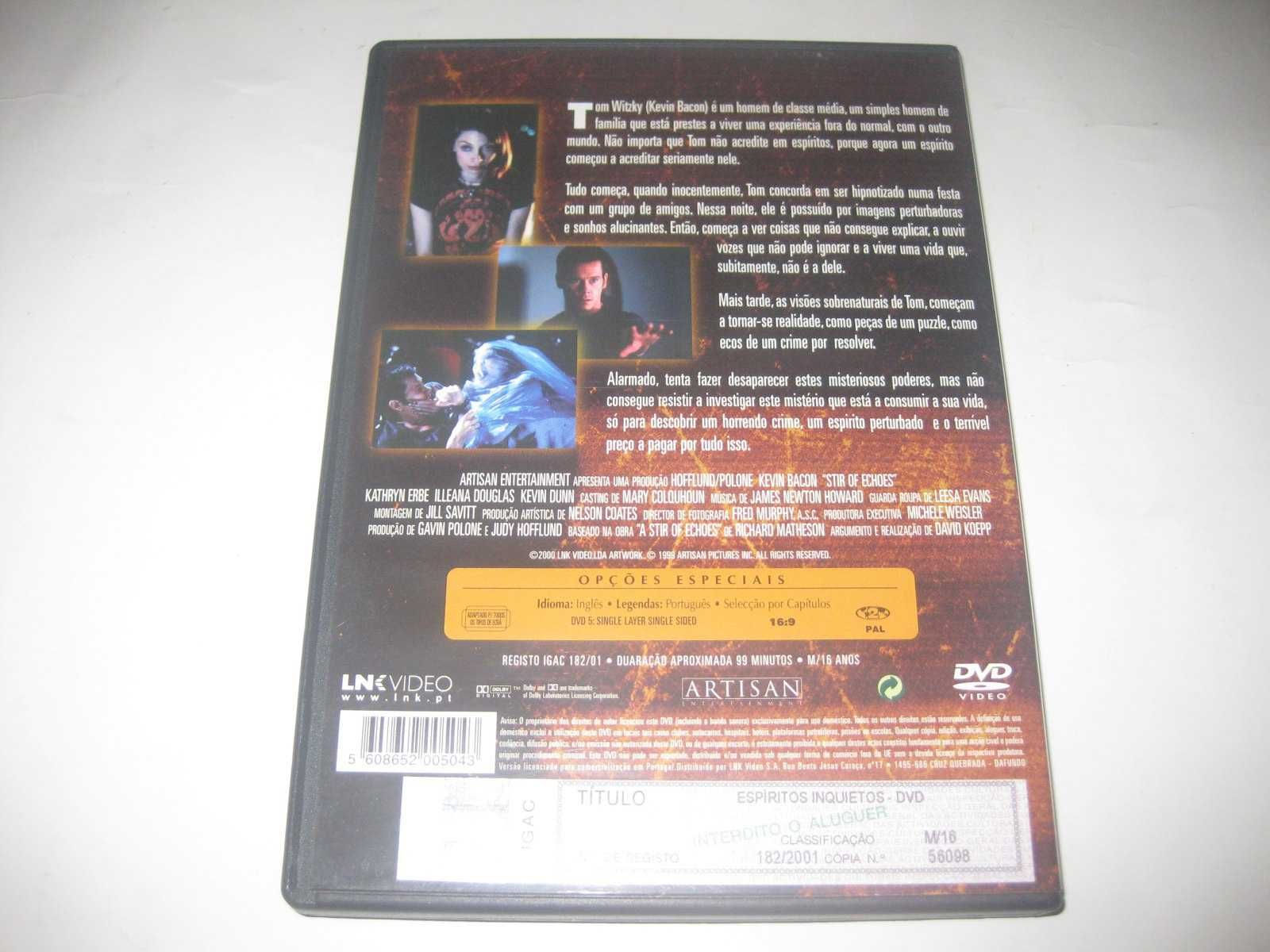 DVD "Espíritos Inquietos" com Kevin Bacon