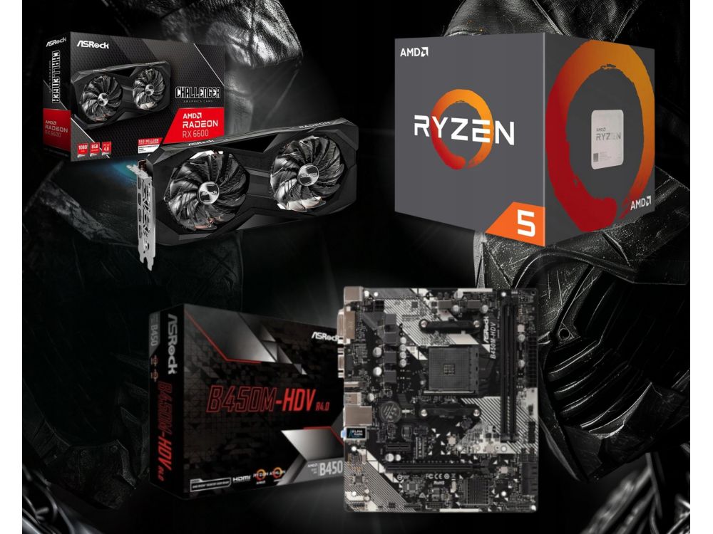 Komputer stacjonarny BSG Striker V8 Ryzen5 16GB/1TB SSD RX6600 Win11