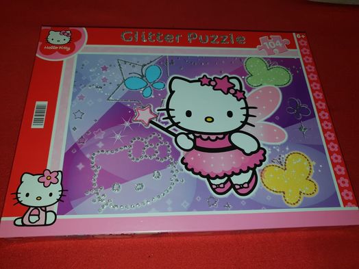 puzzle hello kitty brokatowe