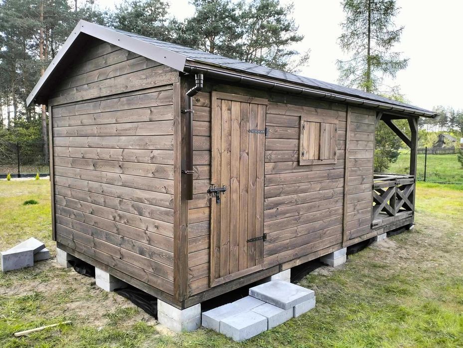 Domek narzędziowy z altanką 2w1 Kormoran 3x6 -Altany/Domki narzędziowe