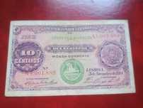 Nota 10 centavos 1914 Moçambique  RARA