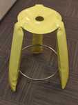 Stołek barowy hoker Zięta Plopp taboret żółty Yellow Glossy 1016 75 cm