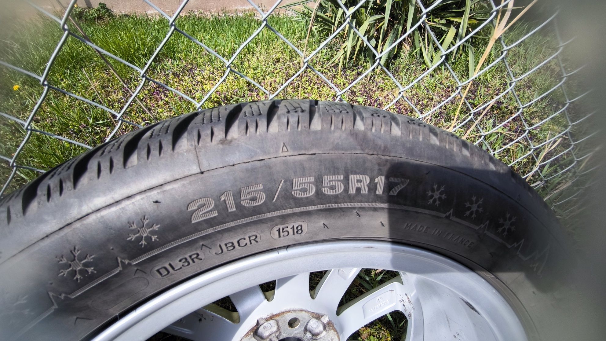 Koła VW 215/55/17 z czujnikami  5X112  z oponami Dunlop Winter w ładny