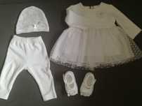 Sukienka, komplet, Bluza, CHRZEST, rozm.74.