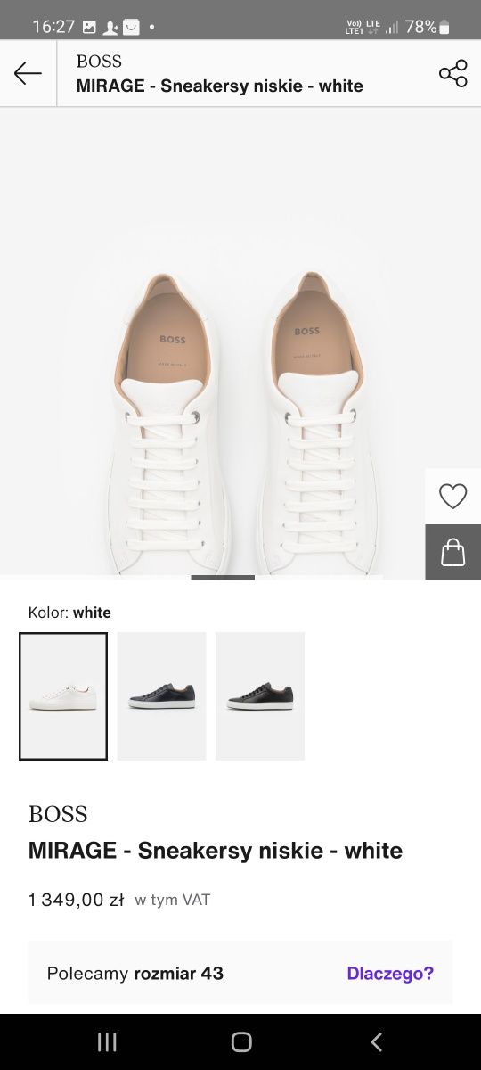 Hugo boss mirage 42 skóra meskie