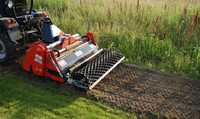 Usługa glebogryzarką separacyjną zakładanie trawników trawa z rolki