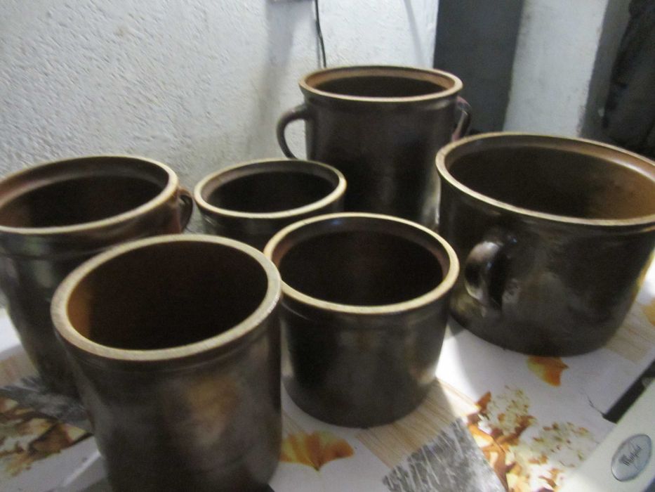 Dzbanki ceramiczne do kiszenia duże i małe