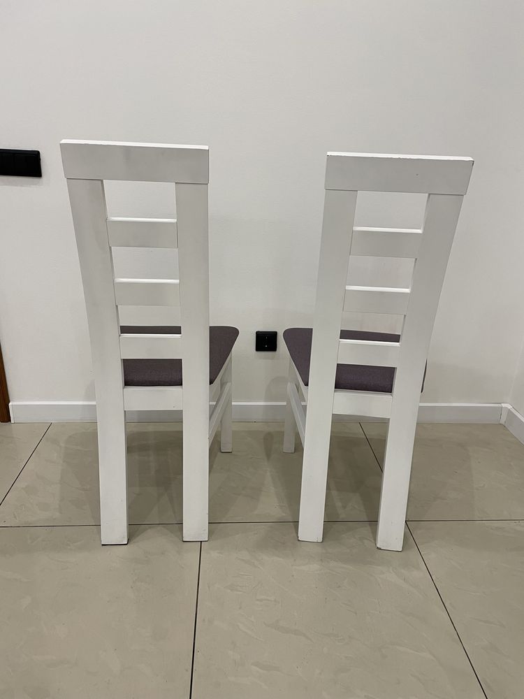 Кухонний стілець, бук, стул, білий 6 шт