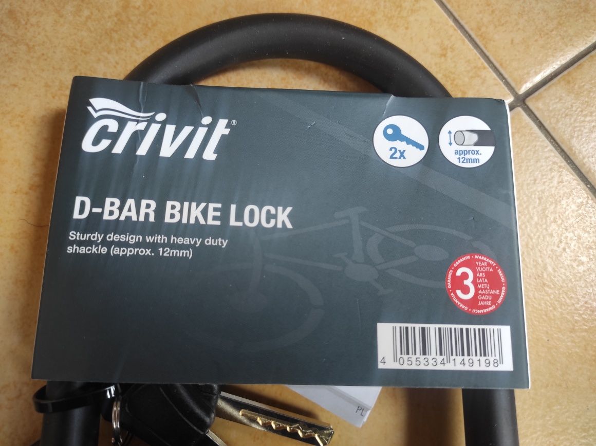 Велозамок u-lock Crivit® ГЕРМАНИЯ велосипедный замок скоба подкова