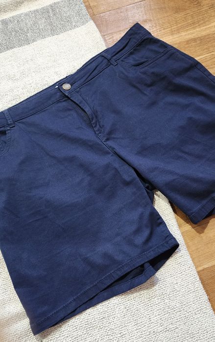 Granatowe krótkie spodenki szorty PlusSize