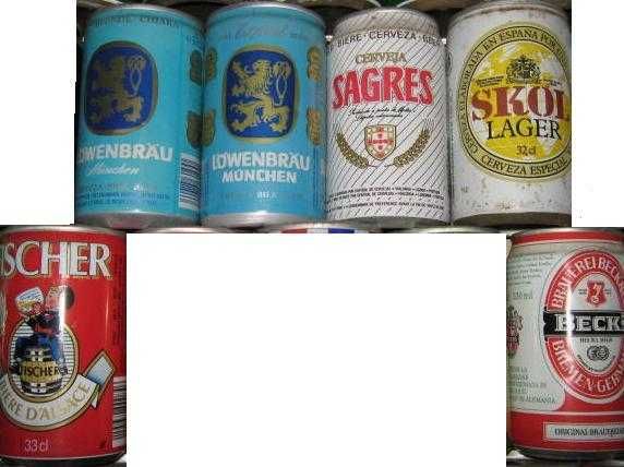 Colecção Latas Cerveja 3 (Budweiser/San Miguel/Lowenbrau)